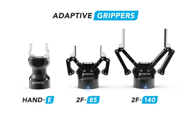 2-Finger-Greifer von Robotiq 2 Robotiq Robotergreifer Greifer Hand-E und 2-F-85